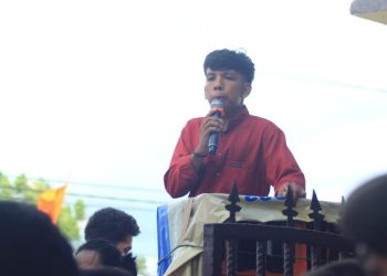 Ketua Umum Mahasiswa Parigi Moutong, Satrio. (Fto Istwa)