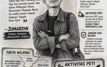 Isu PETI Dikaitkan dengan Haji Suci, Tokoh Pemuda Molosipat Utara: Jangan Asal Sebut Wilayah!