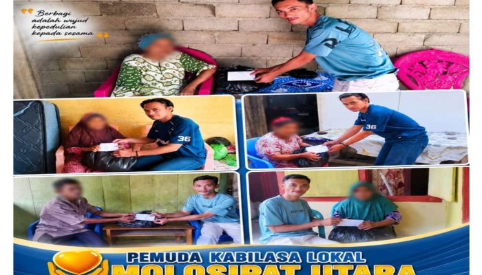 Pemuda Kabilasa Lokal Molosipat Utara Berbagi Santunan kepada Janda Lansia, Tanamkan Kepedulian Sosial