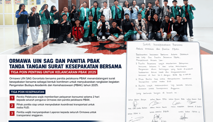 Audiensi Ormawa UIN Sultan Amai Gorontalo Bersama Ketua Panitia PBAK 2026 Tempuh Jalur Musyawarah Mufakat