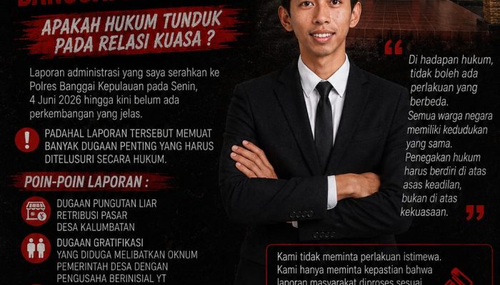 Kevin Lapendos Kritik Lambannya Tindak Lanjut Laporan di Polres Banggai Kepulauan