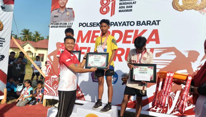 Polsek Popayato Barat Sukses Gelar Merdeka Fun Run, Semarak HUT RI ke-81 dan Hari Juang Polri