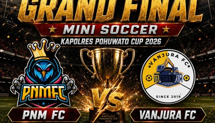 Grand Final Kapolres Pohuwato Cup 2026, PNМ FC Tantang Vanjura FC di Partai Puncak Mini Soccer