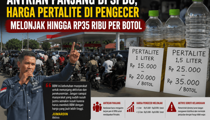 Antrian Panjang di SPBU, Harga Pertalite di Pengecer Melonjak hingga Rp35 Ribu per Botol