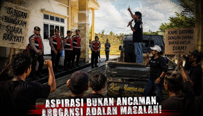 Kevin Lapendos Soroti Dugaan Sikap Arogan Oknum Polisi Saat Aksi Damai Aliansi Pemuda Kalumbatan Di Depan Polres Bangkep